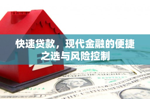 红岗快速贷款，现代金融的便捷之选与风险控制