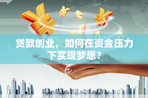 红岗贷款创业，如何在资金压力下实现梦想？