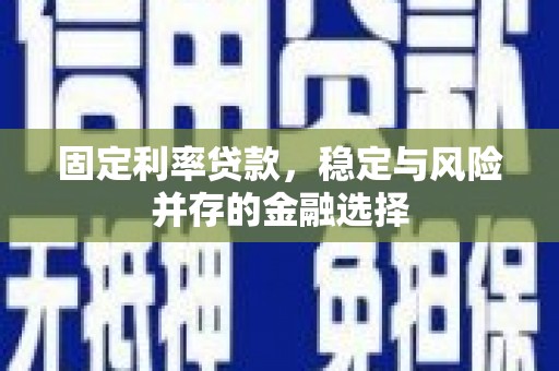 红岗固定利率贷款，稳定与风险并存的金融选择