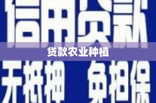 红岗贷款农业种植