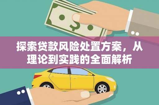 红岗探索贷款风险处置方案，从理论到实践的全面解析