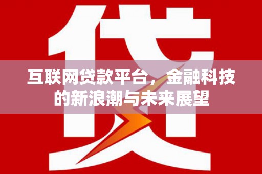 红岗互联网贷款平台，金融科技的新浪潮与未来展望