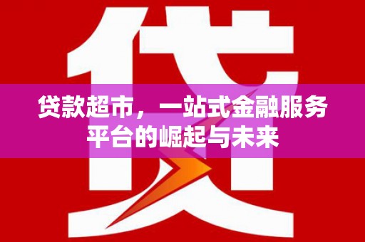 红岗贷款超市，一站式金融服务平台的崛起与未来