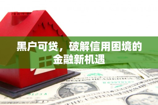 红岗黑户可贷，破解信用困境的金融新机遇