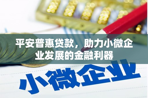 红岗平安普惠贷款，助力小微企业发展的金融利器